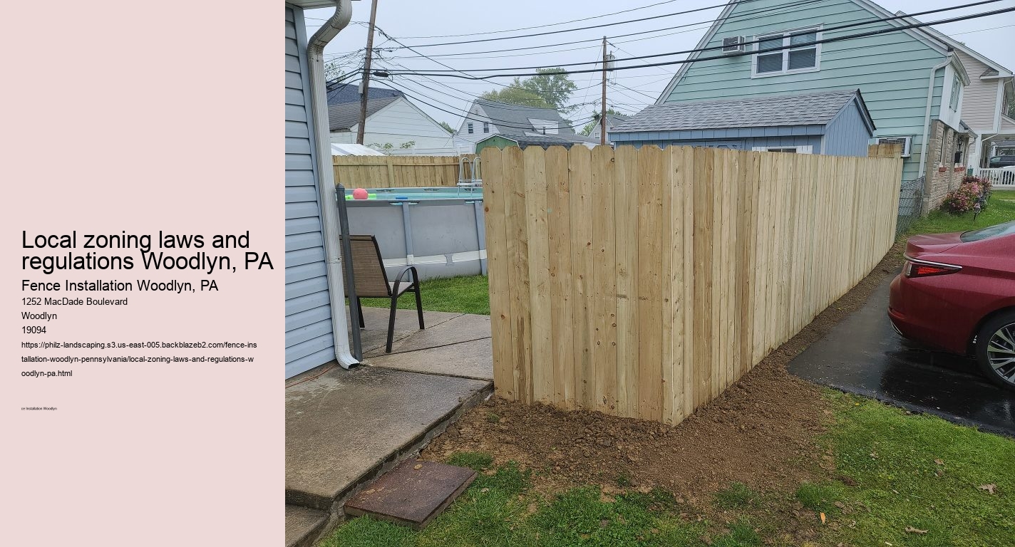Local zoning laws and regulations Woodlyn, PA